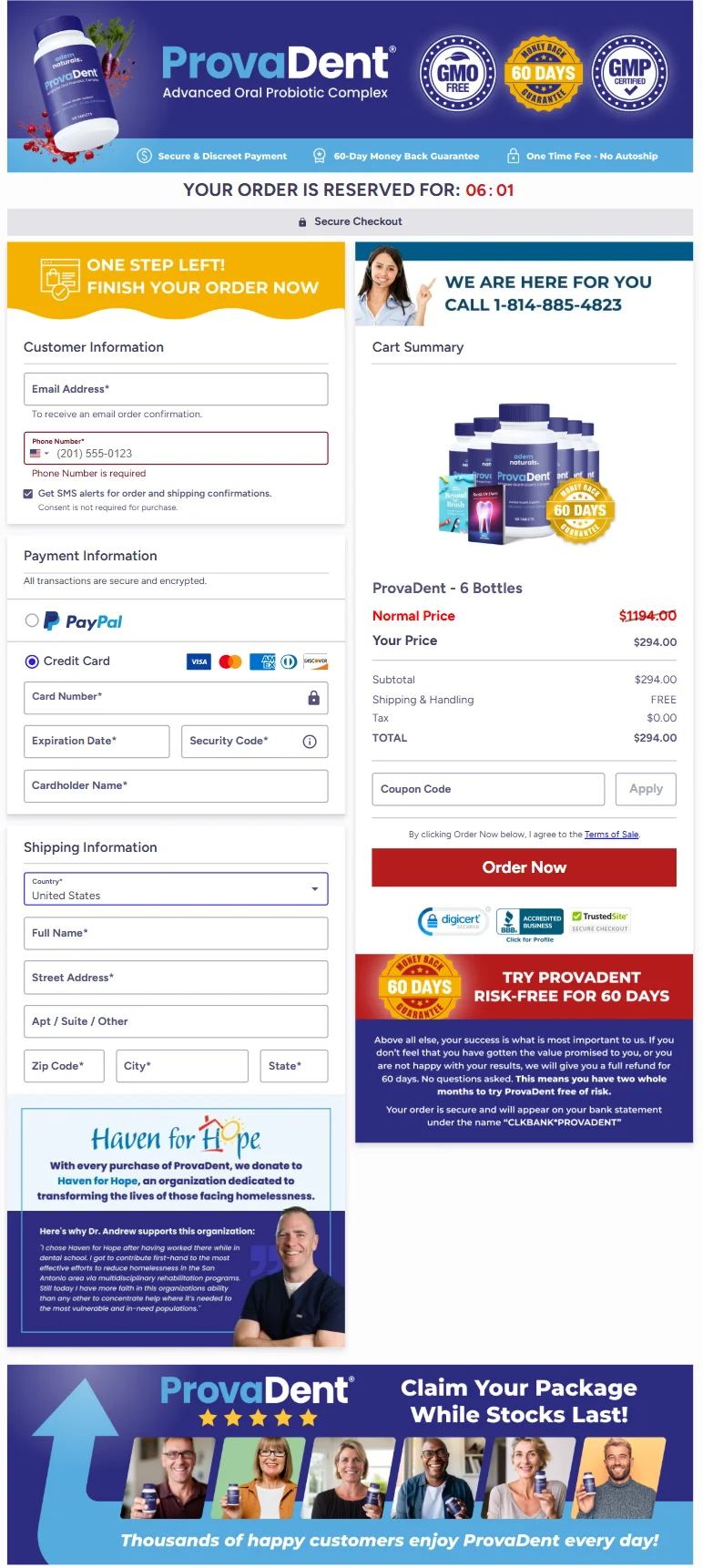 ProvaDent order page 3